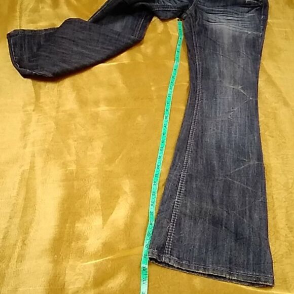 Almost Famous Black Flare Wide Leg Jeans Size 9 - Picture 8 of 10
